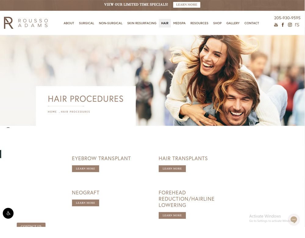 Dr Rousso website, Medical practice · DatoCMS
