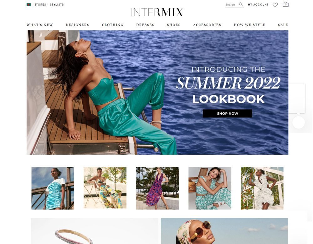 Intermix website, Fashion · Salesforce Commerce