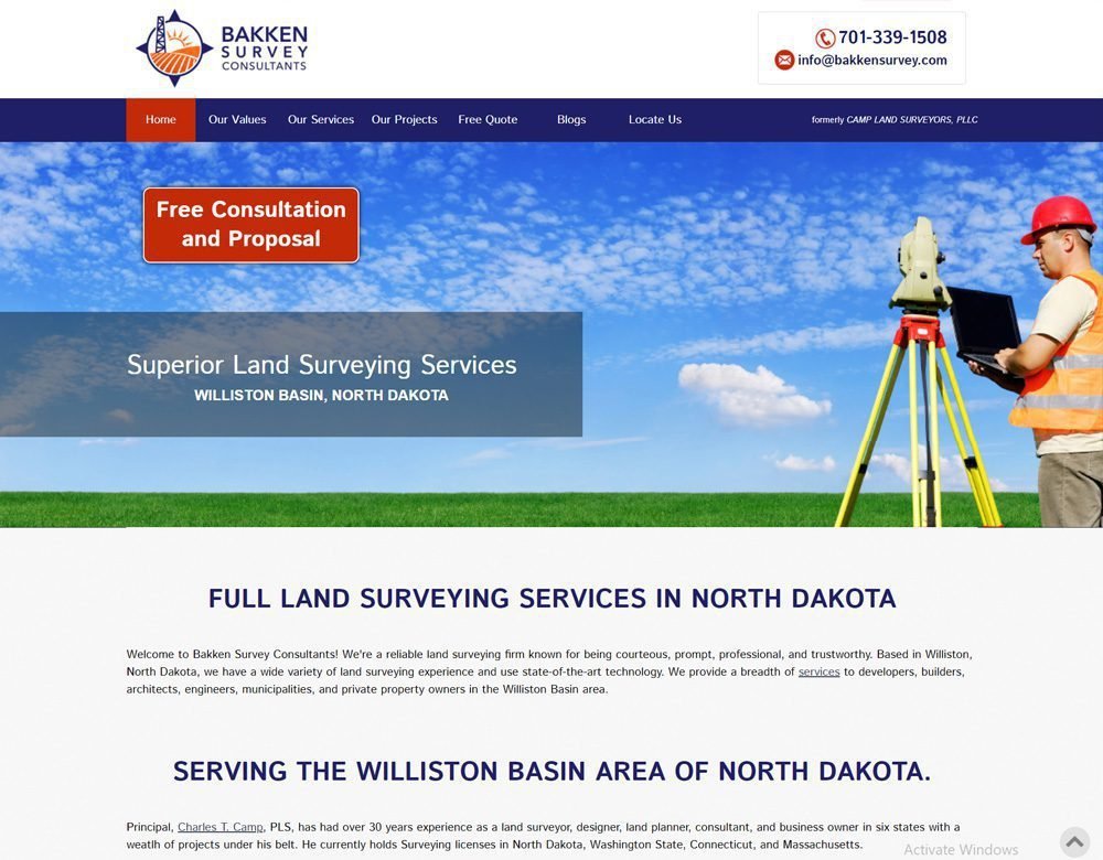Bakken Survey website