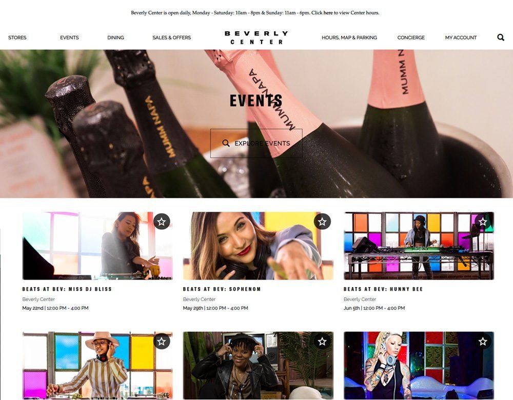 Beverly Center website